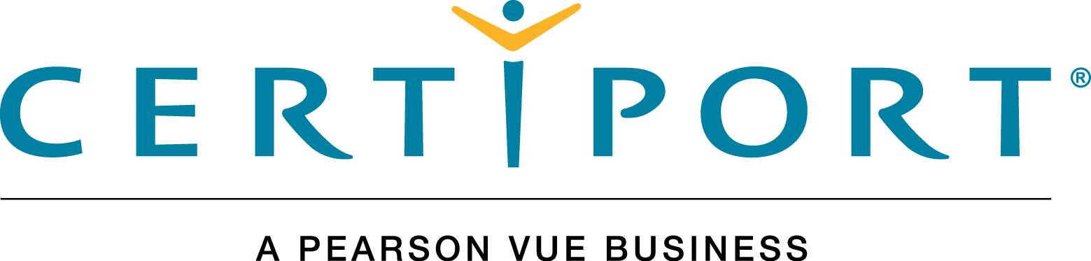 Certiport, a Pearson VUE business logo